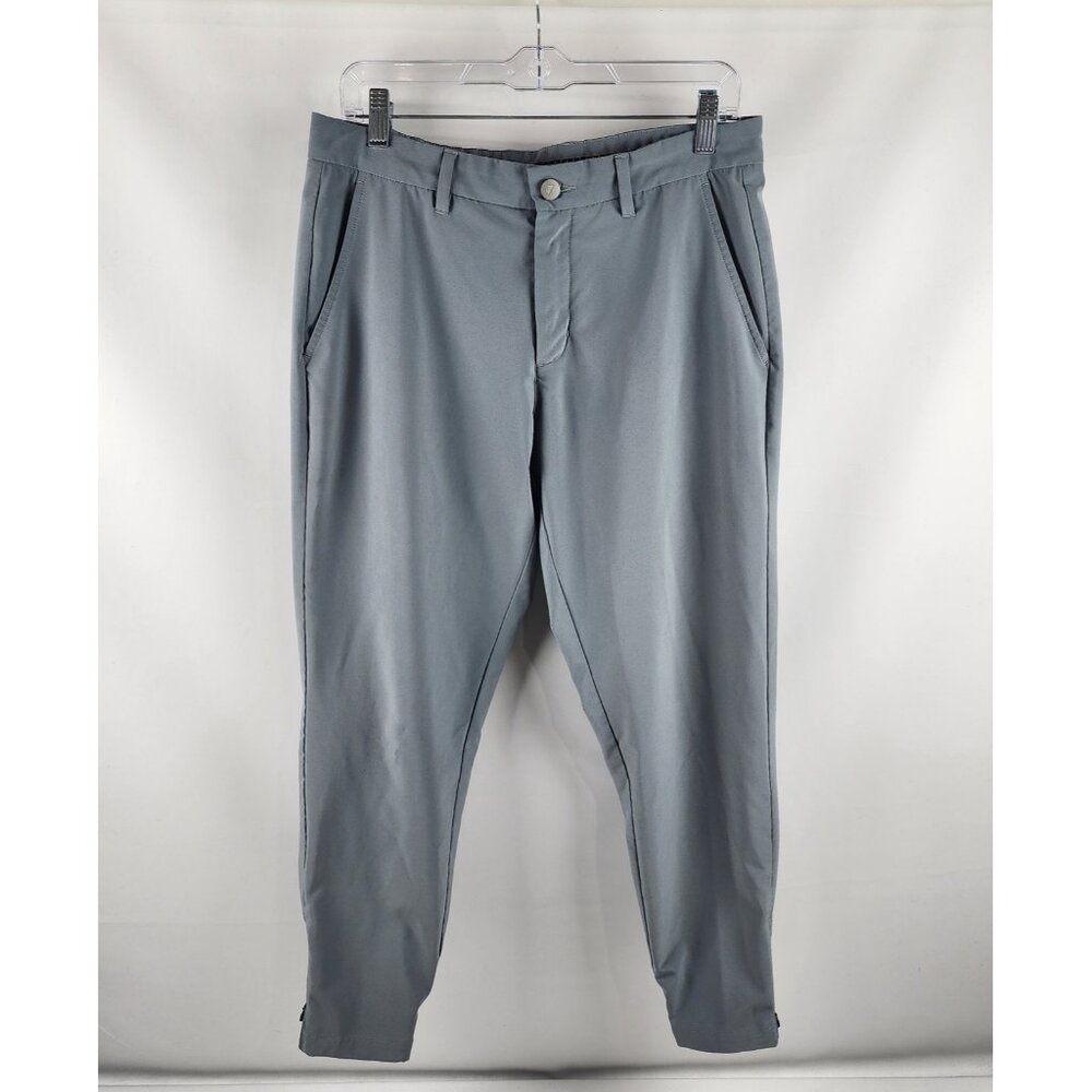 Primo Pants Mens 32 Short Gray Zip Ankle Golf Performance Pant (32x26)